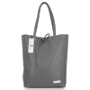 GEANȚĂ DIN PIELE shopper bag Vittoria Gotti gri V21E